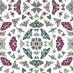 Bug Glitter Luxury Textured Wallpaper - White, Purple by Arthouse