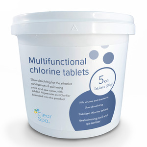 ClearSpa Multifunctional 20g Chlorine Tablets - ClearSpa Multifunctional 20g Chlorine Tablets / 5kg by ClearSpa
