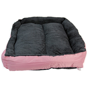 Faux Fur Dog Bed in PinkGrey XXL - Grey by Actiaspet