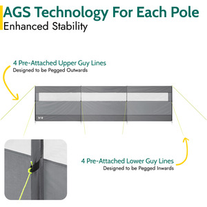 Metal Poled Camping Windbreak by Trail