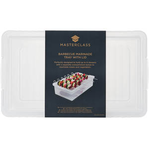 MasterClass Marinade Tray with Lid - Clear by MASTERCLASS