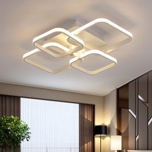 Metal Chandelier Ceiling Light (White Frame) - White / 40W by Livingandhome