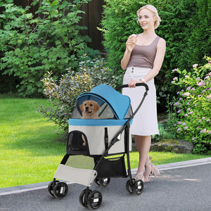 Foldable Pet Stroller by Costway
