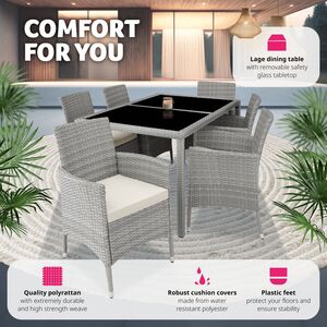 Rattan Garden Furniture Set 61 With Protective Cover by tectake