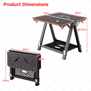 2-in-1 Folding Work Table Sawhorse by Costway