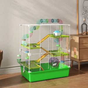 PawHut Large Pet House Cage with Tunnel Tube - Green by PawHut