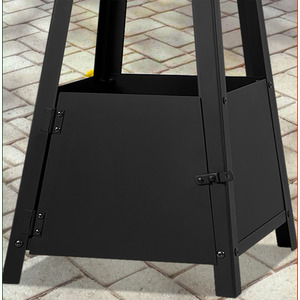 Quadrilateral Pyramid Fire Pit Chiminea - Black