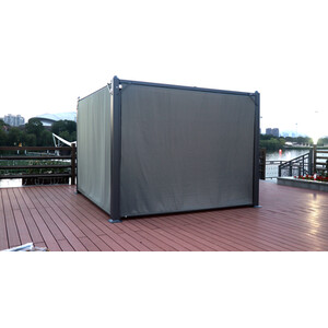 Naples Aluminum Pergola - Dark Grey / 3m by Malay