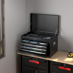 Tool Box Tool Chest Case - Black by Costway