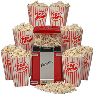 Cooks Professional Retro Edition Popcorn Maker - Red by Cooks Professional