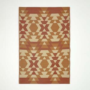 Homescapes Outdoor Rug Luxury Waterproof Reversible Recycled, Orange Anya Aztec by Homescapes