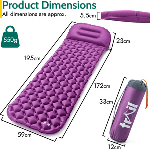 Lightweight Single Camping Mat with Pillow by Trail