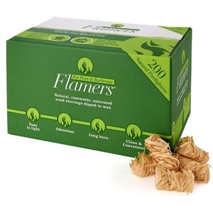 200 Flamers Wood Wool Firelighters - Clear by Flamers
