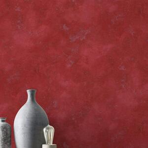 Textured Vinyl Wallpaper Distressed Plaster Effect Paste The Wall - Red by Rasch
