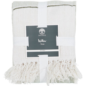 Willow Stripe Throw - Green and White by Divante