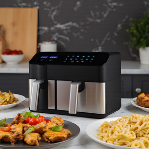 Dual-Zone Air Fryer - Silver by komore