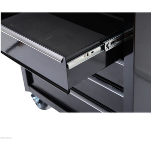 HOMCOM 5 Drawer Tool Storage Cabinet - Black & Silver by HOMCOM