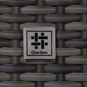 Arizona Round Rattan Patio Dining Set - Grey / 11 by Giardino