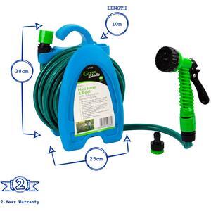 Mini Hose with Spray Gun - 10m - Green by Green Blade
