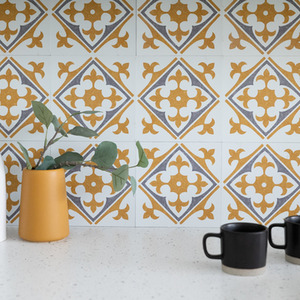 Nadia Gold Self-Adhesive Wall Tiles (6 Tiles) - Gold by d-c-fix