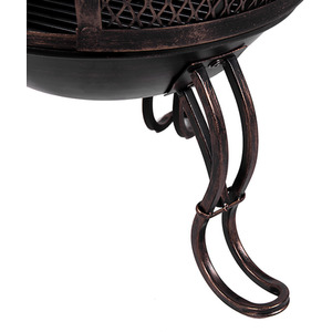 Steel Chimenea - Black and Gold - Black and Gold by Vida Designs