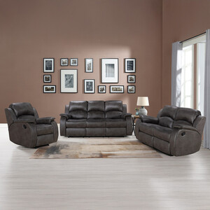 Monaco 2 Seater Recliner Sofa - Grey