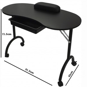 Venus Portable Foldable Mobile Manicure Nail Art Beauty Salon Table Desk - Black by RayGar