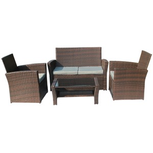 Rattan Garden Furniture Outdoor Set - Brown by BIRCHTREE
