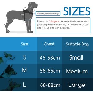 Dog Reflective Adjustable No-Pull Dog Vest Harness - Blue / M by Nobleza