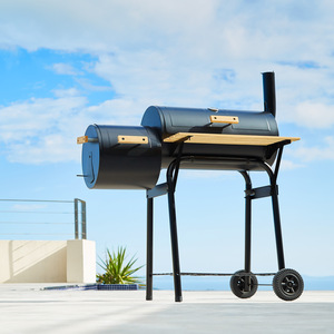 BBQ Made Of Powder-Coated Metal - Black by tectake