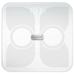 Digital Bluetooth Bathroom Weighing Scales Body Fat Smart Analyzer - White by Bucanim