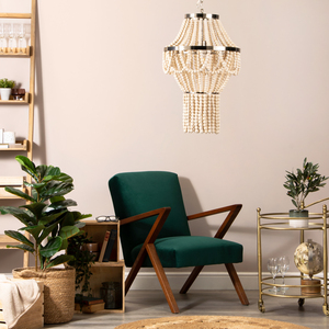 Pilli Beaded Light Chandelier - Natural by Litecraft