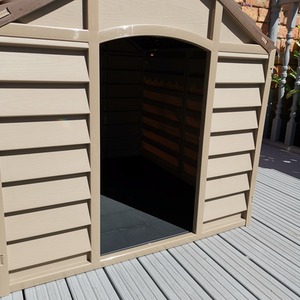Large Plastic Dog Kennel in Brown - Brown by Samuel Alexander