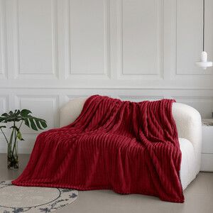 Snug Soft Chunky Ribbed Cord Plush Throw Blanket by Velosso