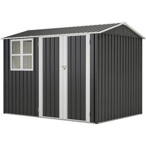 BIRCHTREE Garden Shed with Window - Anthracite / 8x6ft by BIRCHTREE