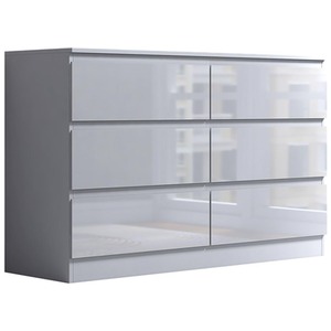 Gloss White Chest Of Drawers - White / 6 by FWStyle