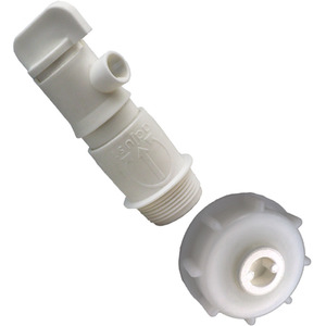 Din61 S60x6 (2 inch) Integrated Tap - White by DNA PACKAGING LTD