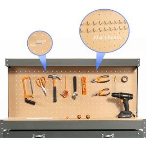 SwitZer Steel Garage Storage Work Bench - Grey by SwitZer