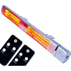 Mylek Electric Wall Mounted Patio Heater 3000W - Silver by Mylek