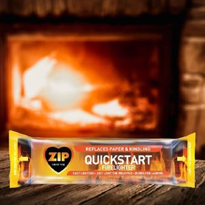 Zip Quickstart Firelighter Block Instant Light Chimenea Firepit Firelighter 150g - Neutrtal by Zip