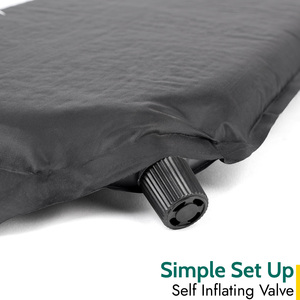 Single Self Inflating Camping Mat 3cm - Black by Trail