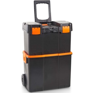 Large Toolbox with Wheels - Black by VonHaus