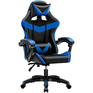 Swivel Adjustable Ergonomic Home Desk Office Computer Gaming Chair - Black & Blue