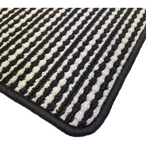 Geo Triangle Washable Mat - Black and White