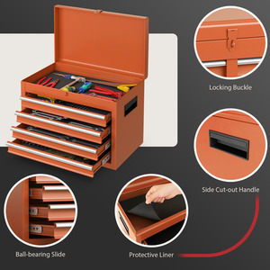 Rolling Tool Chest Combo - Orange by Costway
