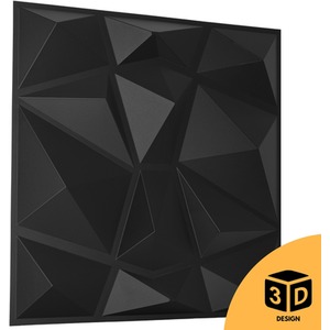 3D Wall Panels (50x50 cm) PVC Cladding Panel in Diamond Design by NOVECRAFTO