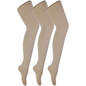3 Pair Coloured Opaque 80 Denier Plain Block Colour Tights by Sock Snob