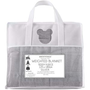Teddy Fleece Weighted Blanket Throw - Grey / 200cm by Brentfords