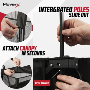 Folding Canopy Festival Wagon - Black by MoverX