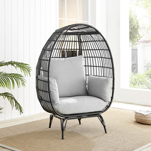 Garden Egg Chair - Black by FurnitureboxUK